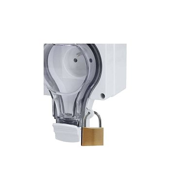 zásuvka IP66 s vypínačem, vodotěsná a prachotěsná na omítku