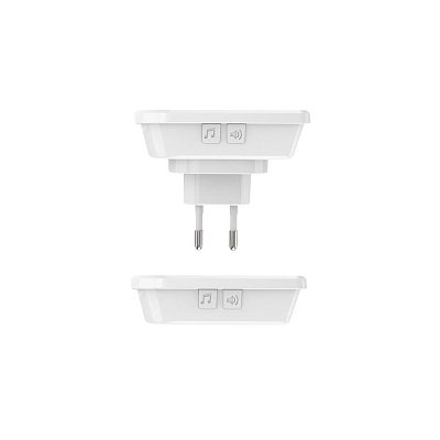 2x bezdrátový zvonek, 1x do zásuvky a 1x bateriový, 200m, bílý, learning code