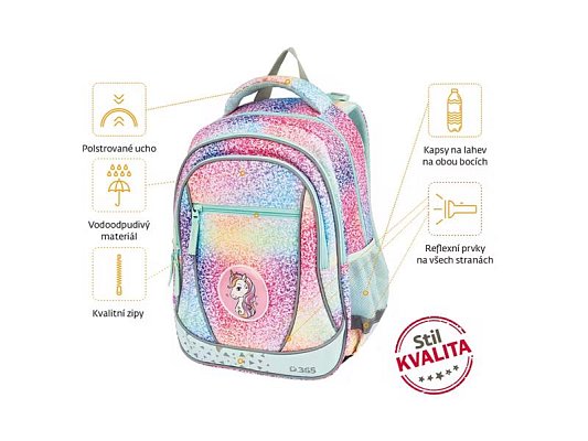 Batoh školní STIL Prime Sparkle