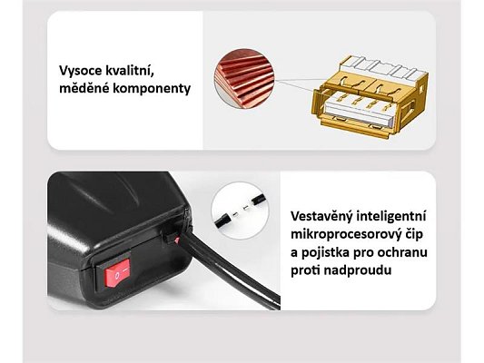 Nabíječka USB STU 34708 s voltmetrem na motocykl