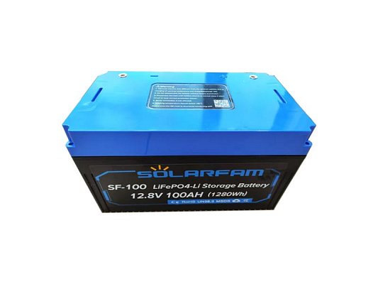 Baterie LiFePO4 12,8V 100Ah SOLARFAM s bluetooth a displejem