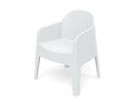 Židle zahradní MILANE 680x600x805mm - bílá