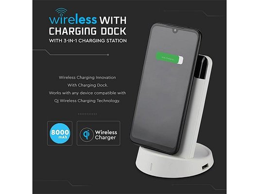 PowerBank V-TAC VT-3509 8000mAh 3v1