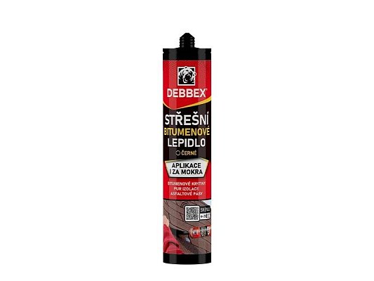 Lepidlo střešní bitumenové DEBBEX černé 310ml