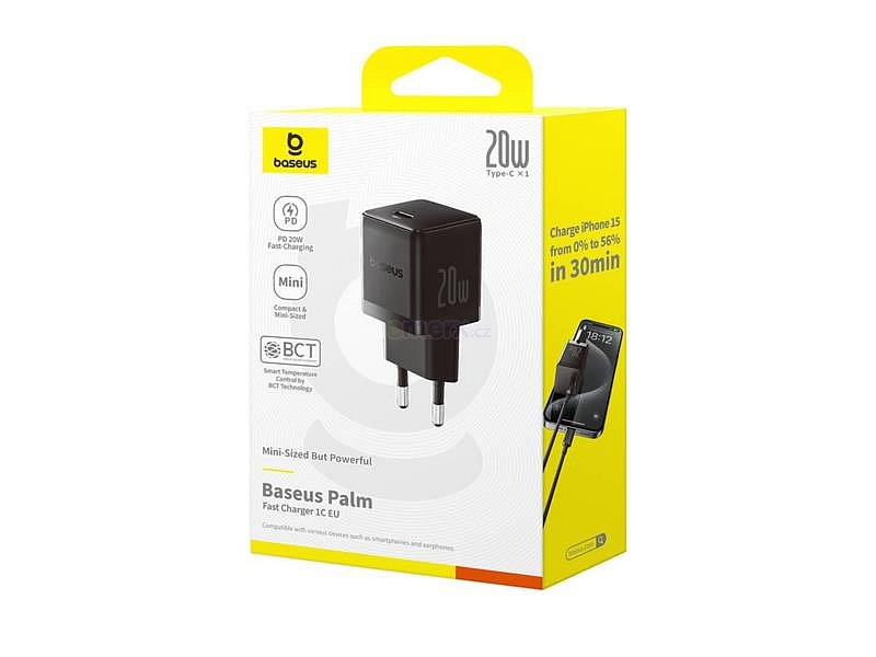 Adaptér USB BASESUS Palm Black 20W
