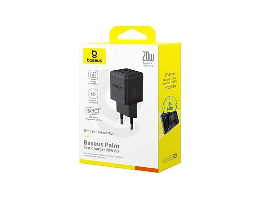 Adaptér USB BASESUS Palm Black 2xUSB 20W