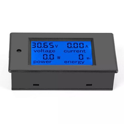 Digitální ampérmetr, voltmetr, wattmetr panelový 100VDC 20ADC