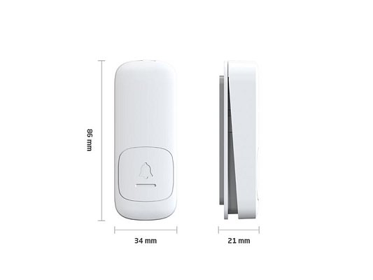 Zvonek bezdrátový GETI GWDK108W kinetický