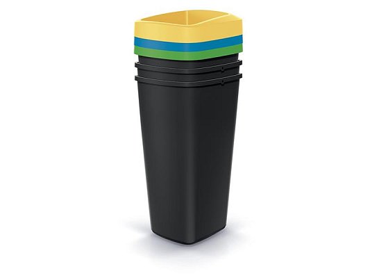 Koš odpadkový COMPACTA Q DROP SET černý 3x25l