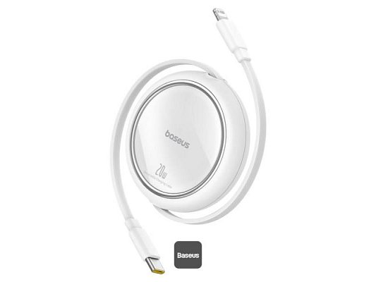 Kabel BASEUS Free2Pull USB-C/Lightning 1m White 20W