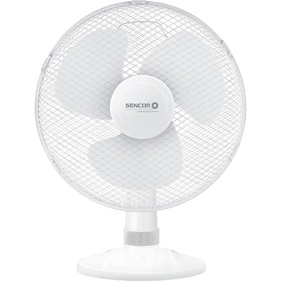 Stolní ventilátor, 30cm, 3 rychlosti, 40W, bílý