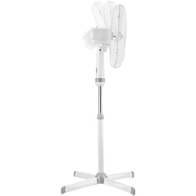 Stojanový ventilátor, 40cm, 3 rychlosti, 50W, bílý