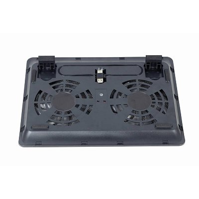 Podstavec pod notebook Gembird NBS-2F15-05, pro notebooky do 15,6", LED, černý