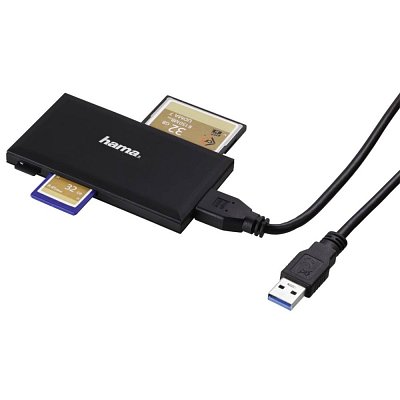 USB 3.0 multi čtečka karet pro čtení a zápis všech běžných typů a kapacit paměťových karet