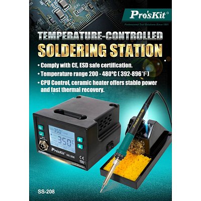 Pájecí stanice 230VAC/75W, 200-480°C
