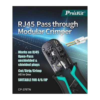 Krimpovací kleště pro konektory RJ11, RJ12 a RJ45