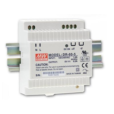 Spínaný zdroj na DIN lištu 60W, 24V/2,5A DC