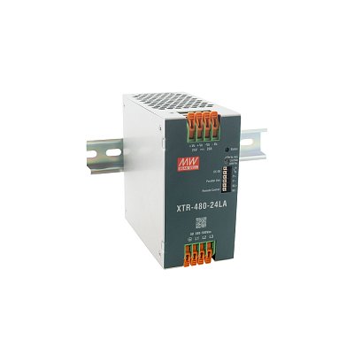 Spínaný zdroj na DIN lištu, 3 fázový, 480W, 48V/10A DC s páčkovou svorkovnicí