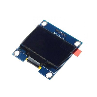 Grafický OLED diplej s rozlišením 128x64 bodů, komunikuje skrze I2C sběrnici