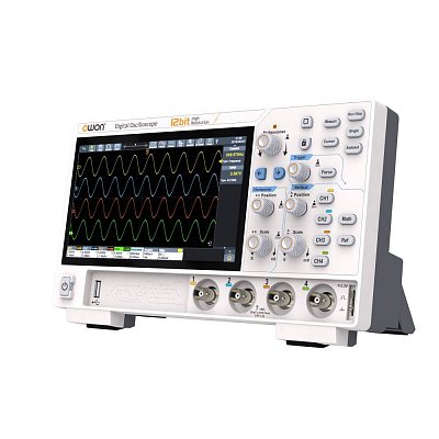 Osciloskop čtyřkanálový 100MHz, Integrovaný s osciloskopem, frekvenčním čítačem, voltmetrem a FFT spektrálním analyzátorem.