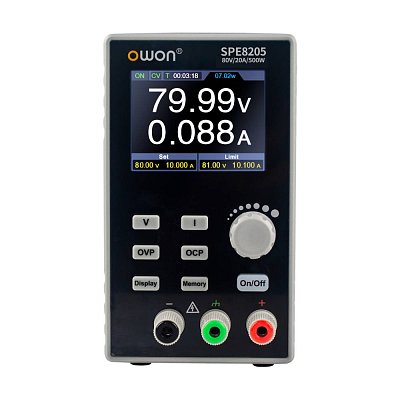 Laboratorní zdroj,0-80V/20A, 500W, 2,8'' LCD, 4 paměti