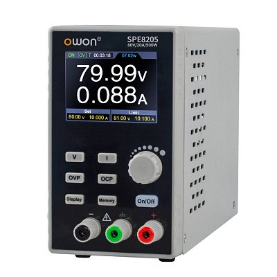Laboratorní zdroj,0-80V/20A, 500W, 2,8'' LCD, 4 paměti