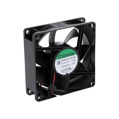12V/70mA; 1,01W; 80x80x25mm; 2600 RPM; 28dB; kluzné