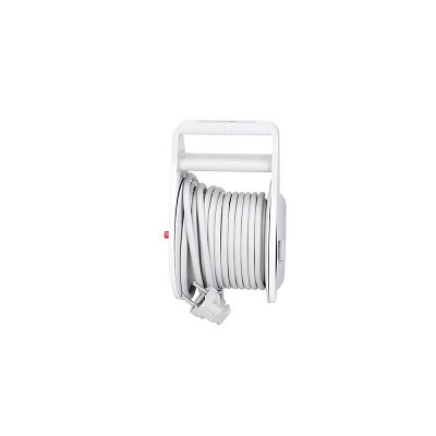 Prodlužovací přívod na bubnu, 3 zásuvky, šedý, 10m, 3x1mm2