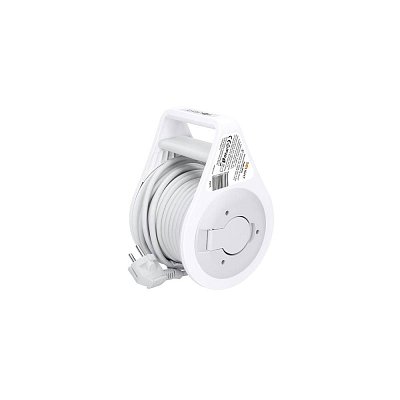 Prodlužovací přívod na bubnu, 2 zásuvky, USB A+C, šedý, 10m, 3x1mm2
