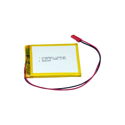 Lithium-polymerový akumulátor 3,7V, 1400mAh ,konektor JST SYP-02T-1, 4,0x50x63mm