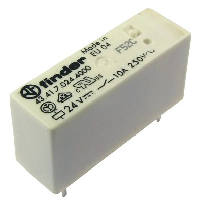 Elektromagnetické relé s DC cívkou 24V/10A