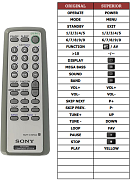 Sony RMT-C107AD náhradní dálkový ovladač jiného vzhledu