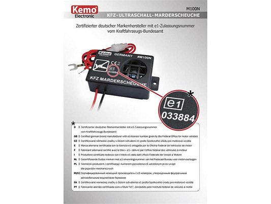 Odpuzovač kun KEMO M100N do auta