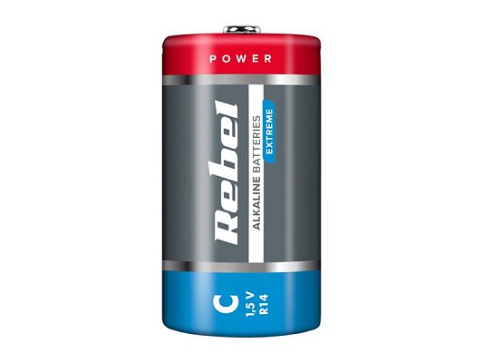 Baterie C (R14) alkalická REBEL EXTREME Alkaline Power 2ks / blistr BAT0093B
