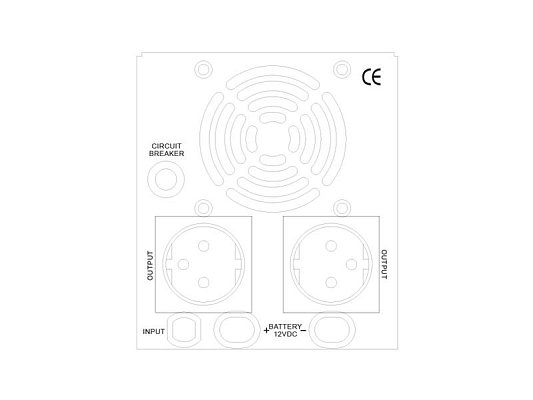 Zdroj záložní GETI GEP500LF sinus 500W (800VA)