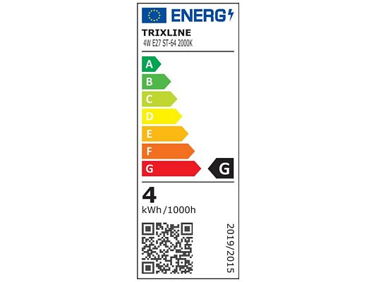 Žárovka Filament LED E27 4W bílá teplá TRIXLINE ST64 Gold