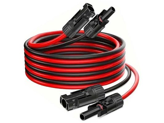 Solární kabel 4mm2, červený+černý s konektory MC4,prodloužení 3m