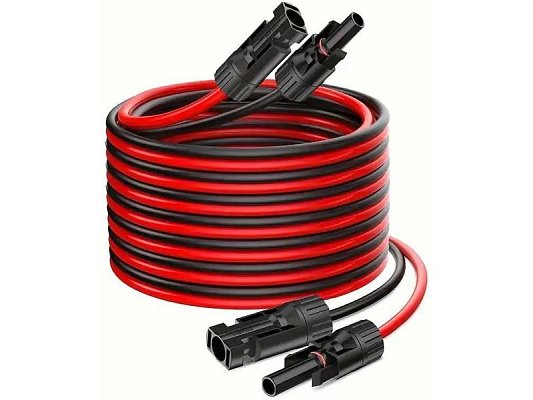 Solární kabel 4mm2, červený+černý s konektory MC4,prodloužení 5m