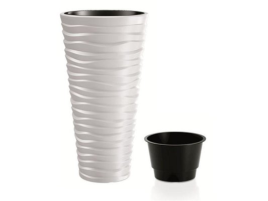 Květináč SAND SLIM bílý 34,9cm