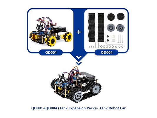 Stavebnice ACEBOTT Rozšiřující sada (tank) pro robotické autíčko Arduino