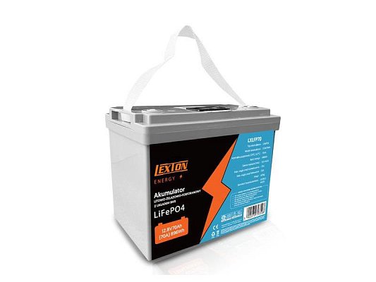 Baterie LiFePO4 12,8V 70Ah LEXTON LXLFP70 s BMS