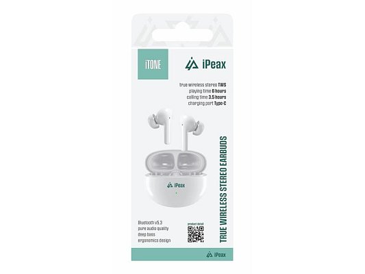 Sluchátka Bluetooth iPEAX iTONE White