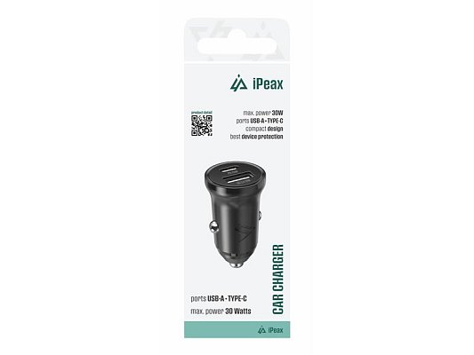 Autoadaptér USB iPEAX CL-04 Black
