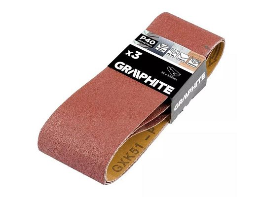 Plátno brusné nekonečný pás 75x533mm P40 GRAPHITE 58T366 3ks