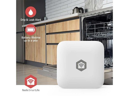 Smart detektor úniku vody NEDIS ZBSW11WT Zigbee