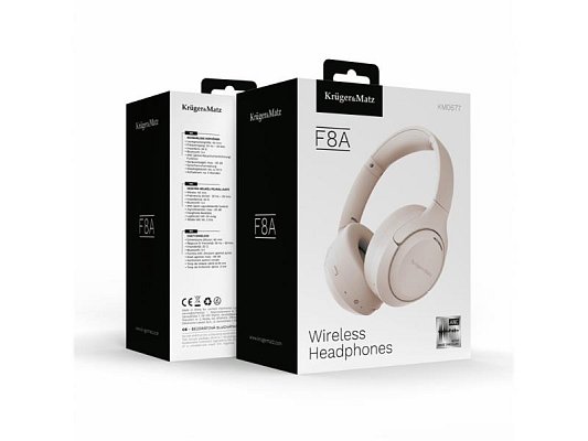Sluchátka Bluetooth KRUGER & MATZ F8A Beige