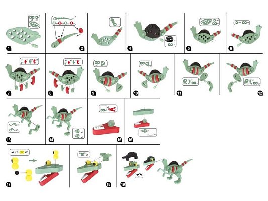 Puzzle 3D dinosaurus 62 dílků