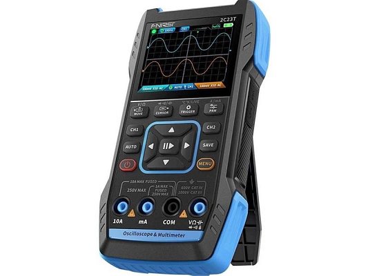 Osciloskop, generátor funkcí a multimetr FNIRSI 2C23T, 10MHz