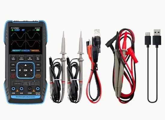 Osciloskop, generátor funkcí a multimetr FNIRSI 2C23T, 10MHz