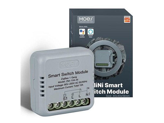 Smart ovladač osvětlení MOES Switch Module ZM-104-M Mini ZigBee Tuya